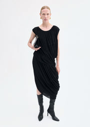 Draped Top in Crepe Jersey - Black - CO Collections